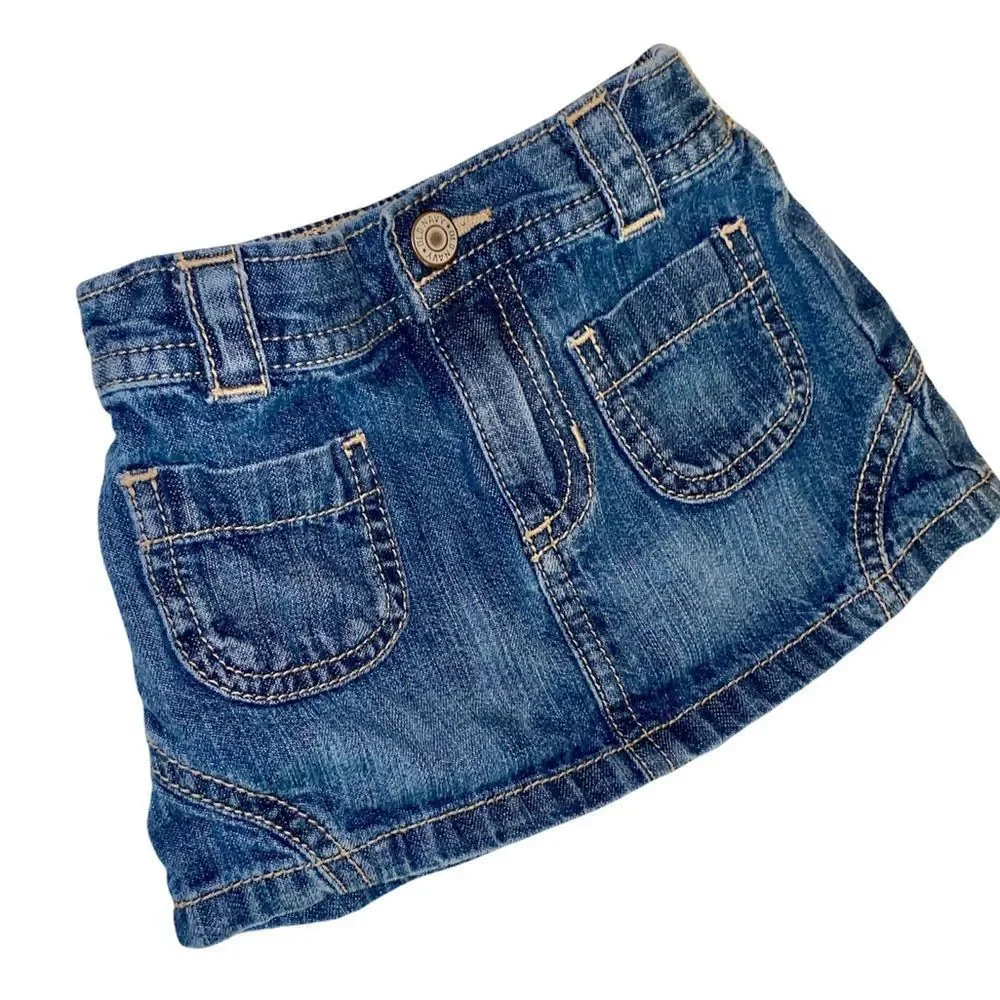 🎀3/$23🎀 old navy toddler jean mini skirt